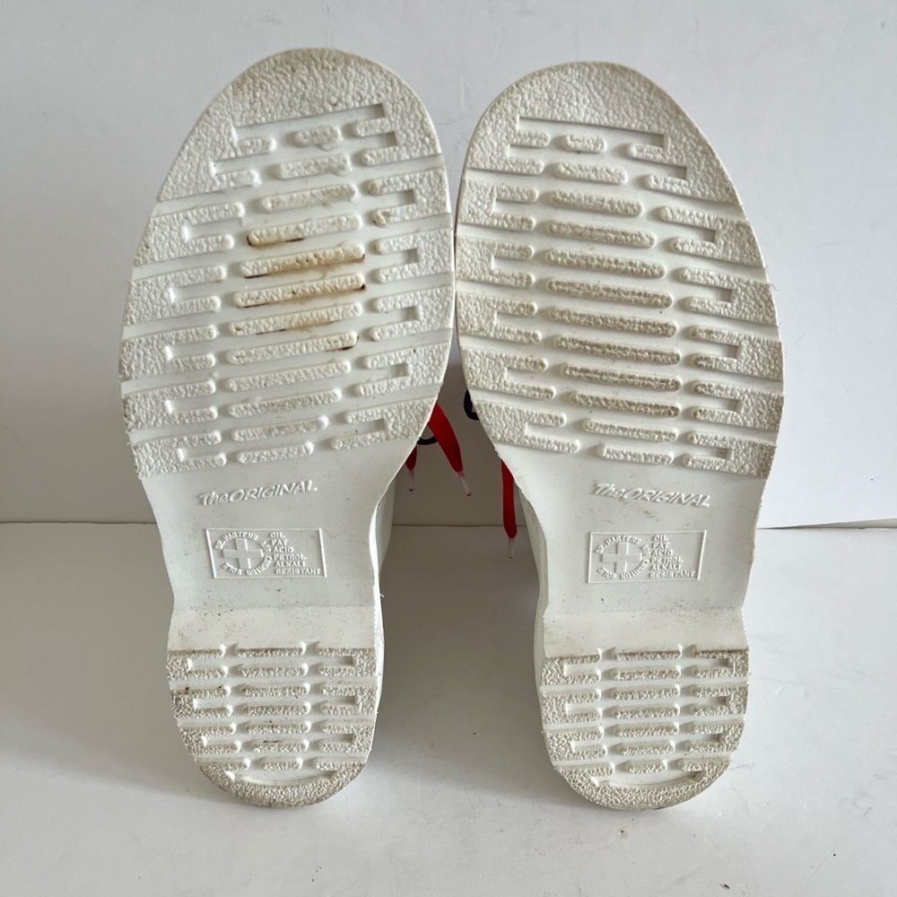 Doc Martens White Smooth Leather Boots 14357 Mens 10 Womens 11 - Picture 7 of 8